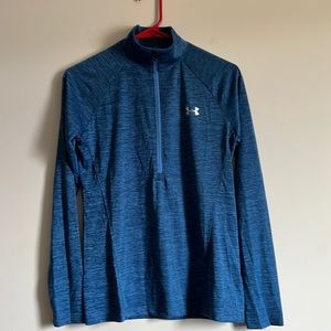Women’s Under Armour 1/4 Zip Blue Athletic Top size Small
